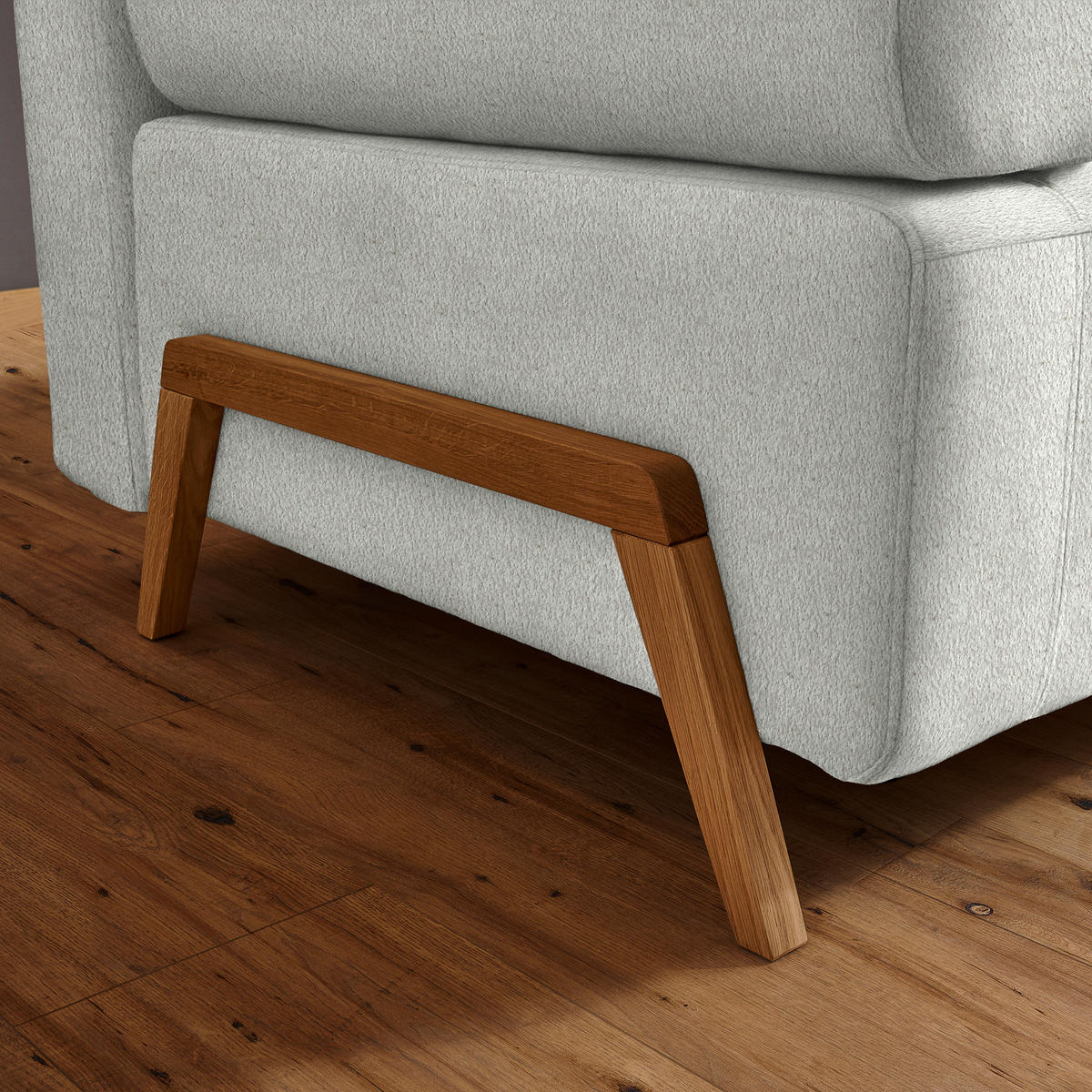 SCHLAFSOFA in Textil Silberfarben  - Silberfarben/Naturfarben, Design, Holz/Textil (211/88/102cm) - Niels Andersson