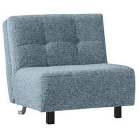 SCHLAFSESSEL Flachgewebe Hellblau  - Schwarz/Hellblau, Design, Textil/Metall (85/92/102cm) - Novel