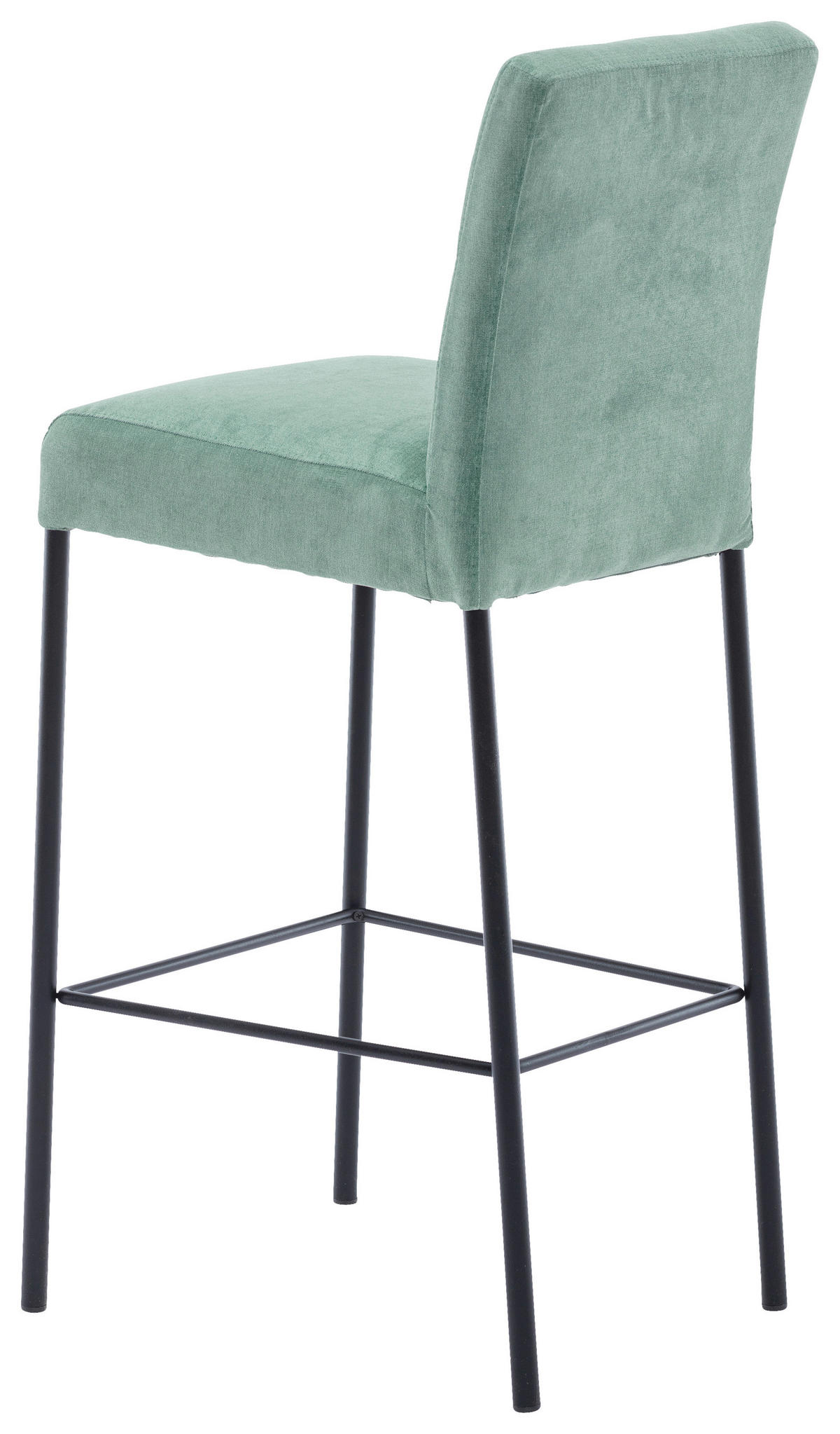 BAROVÁ STOLIČKA, čierna, mätovozelená - čierna/mätovozelená, Design, kov/textil (46/91/61cm) - Xora