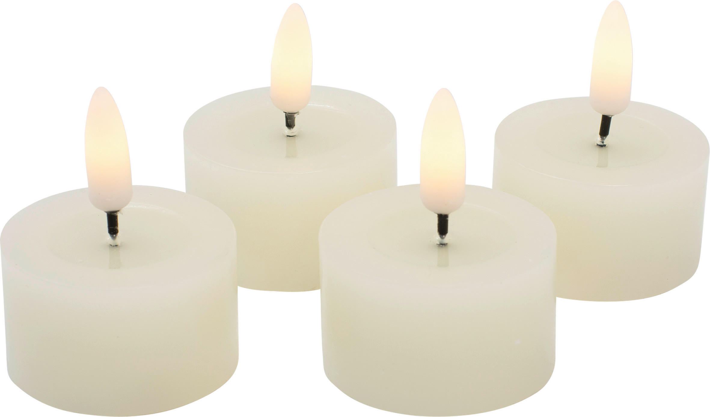 VÄRMELJUS MED LED  - cremefärgad, Lifestyle, plast/paraffin (4,5/2,5cm) - Ambia Home