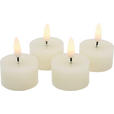 TEELICHT MIT LED  - Creme, LIFESTYLE, Kunststoff/Paraffin (4,5/2,5cm) - Ambia Home