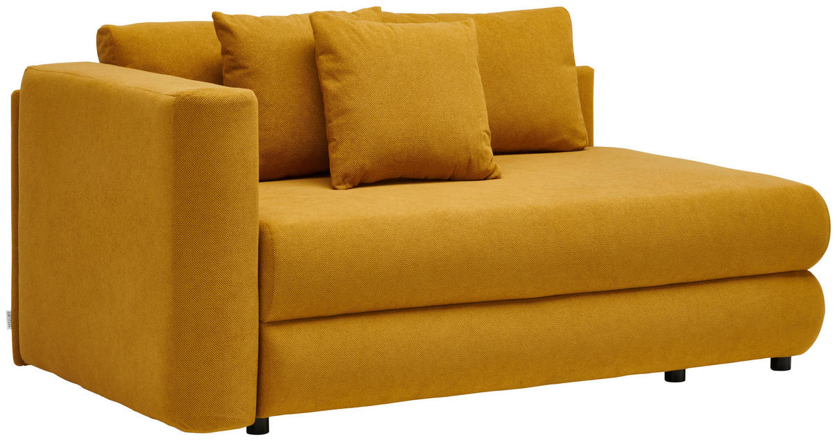 REKAMIÉ textil sötétsárga  - sötétsárga/fekete, Design, műanyag/textil (171/88/93cm) - Cantus