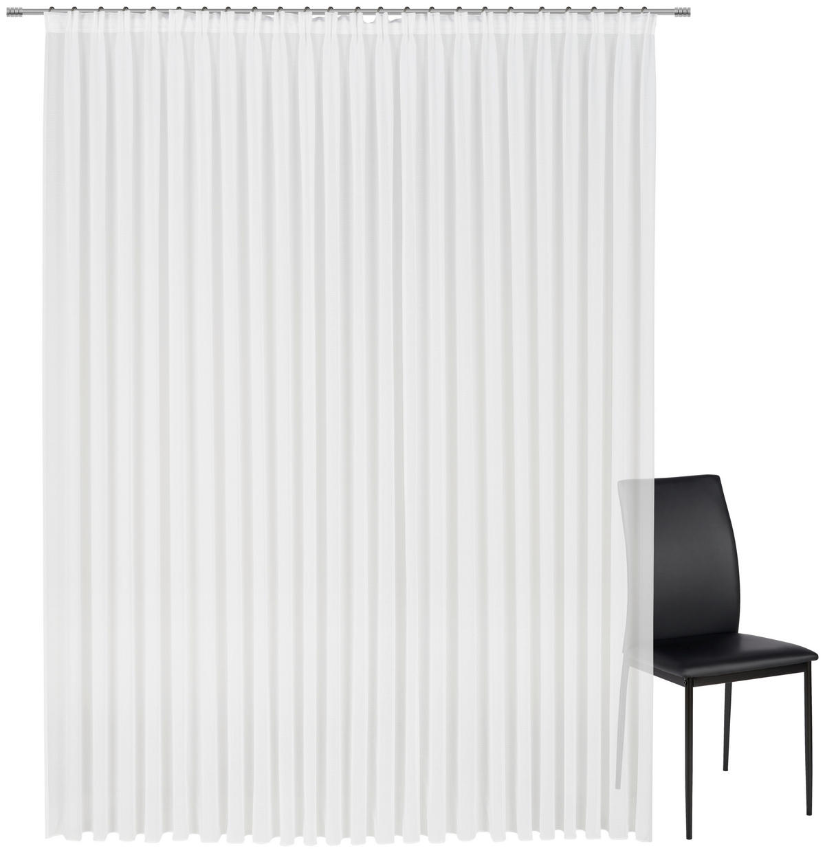 KUSOVÁ ZÁCLONA, 450/245 cm - bílá, Basics, textil (450/245cm) - Esposa