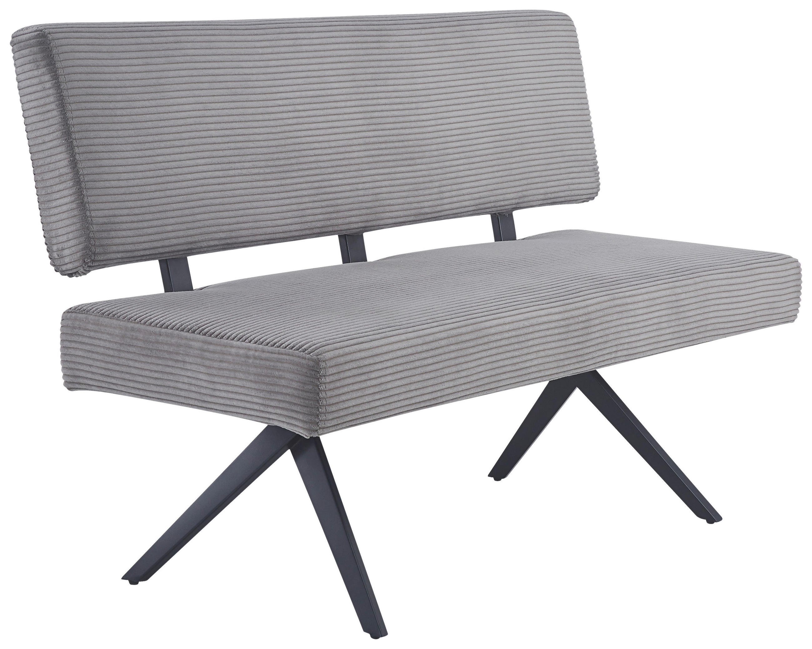 SITZBANK in Metall, Textil Dunkelgrau  - Dunkelgrau/Schwarz, KONVENTIONELL, Textil/Metall (140/90/62cm) - MID.YOU