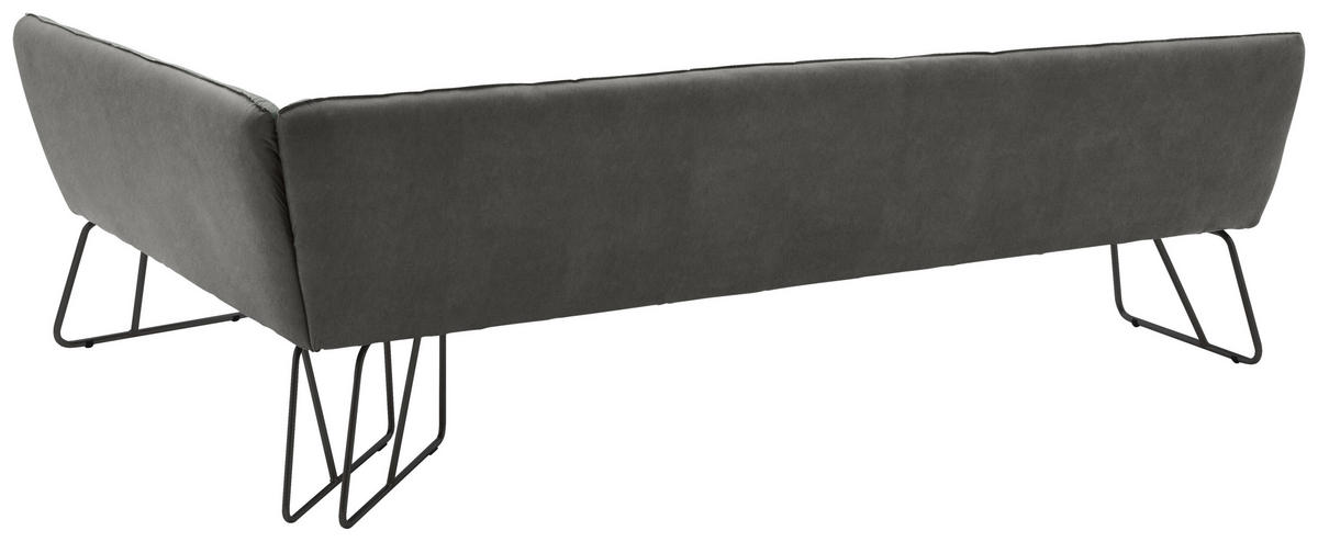 ECKBANK 284/184 cm  in Grau, Schwarz  - Schwarz/Grau, Design, Textil/Metall (284/184cm) - Dieter Knoll