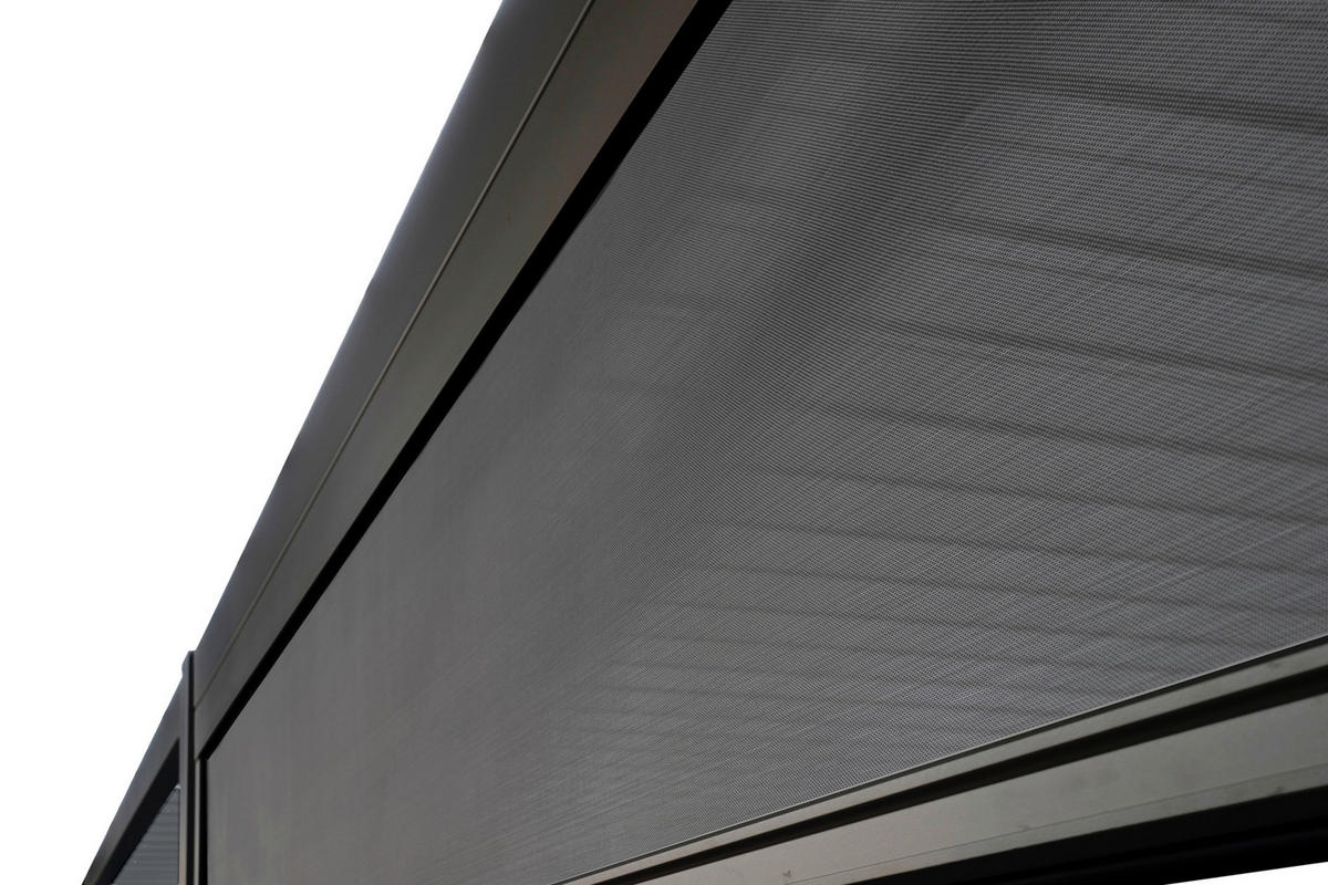 PERGOLA-ROLLO - Anthrazit/Grau, Modern, Textil/Metall (400/250/10cm) - Gardenson