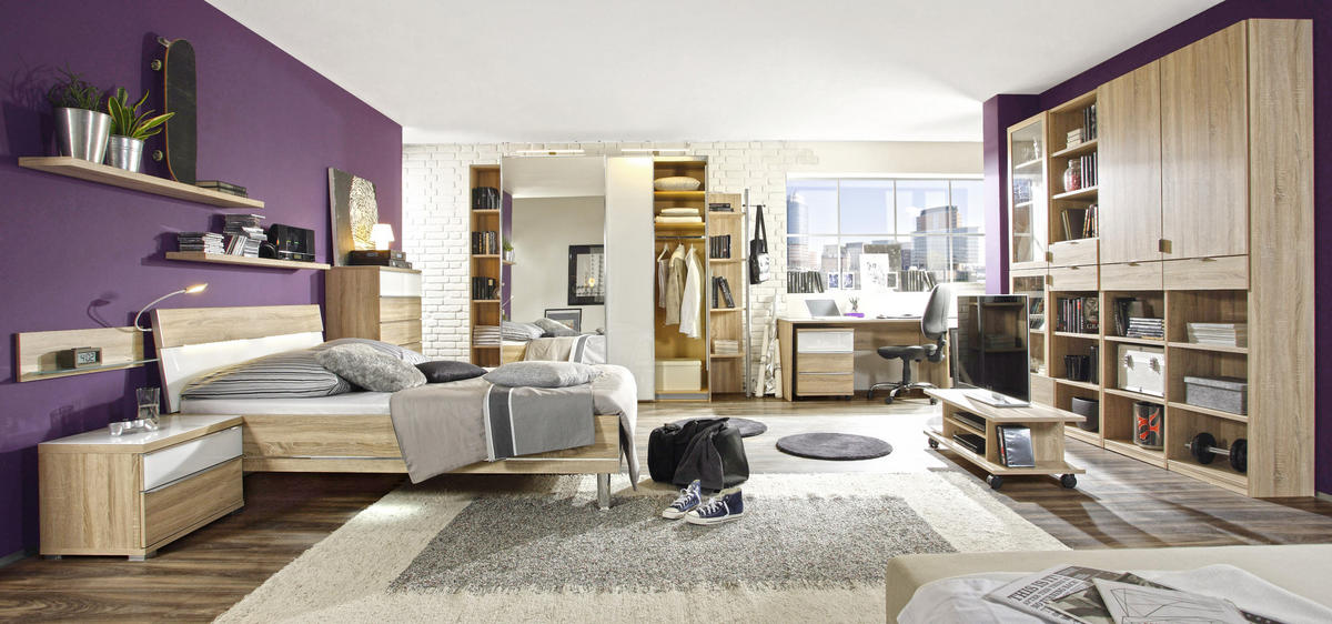 JUGENDZIMMER - Design, Glas/Holzwerkstoff - Moderano