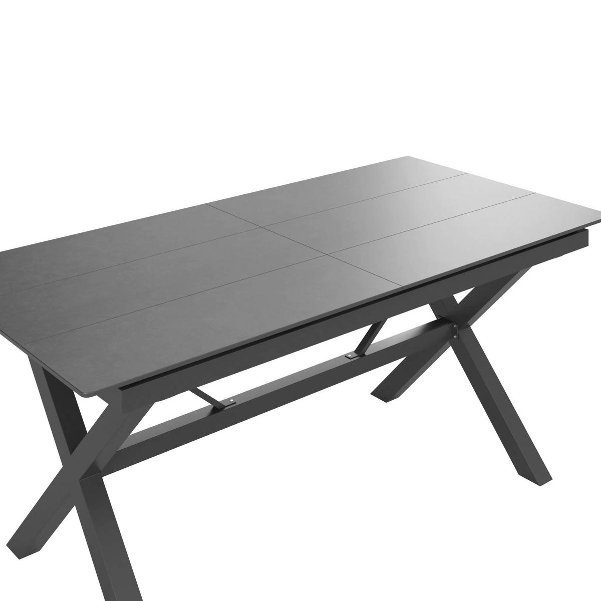 GARTENTISCH 180 -240/89/75 cm  - Anthrazit/Grau, MODERN, Kunststoff/Metall (180 -240/89/75cm) - Amatio