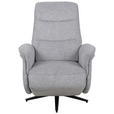 RELAXSESSEL Webstoff    - Schwarz/Grau, KONVENTIONELL, Textil/Metall (71/108-73/89-162cm) - Cantus