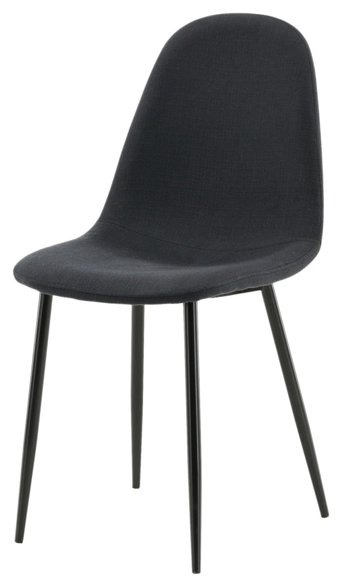STUHL-SET 2 Stück  in Stahl Textilgeflecht  - Schwarz, Design, Textil/Metall (44/87/53cm) - Livetastic