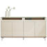 HIGHBOARD Walnuss massiv lackiert Hellbraun - Hellbraun/Alufarben, Design, Holz/Holzwerkstoff (202/99/46cm) - Joop!