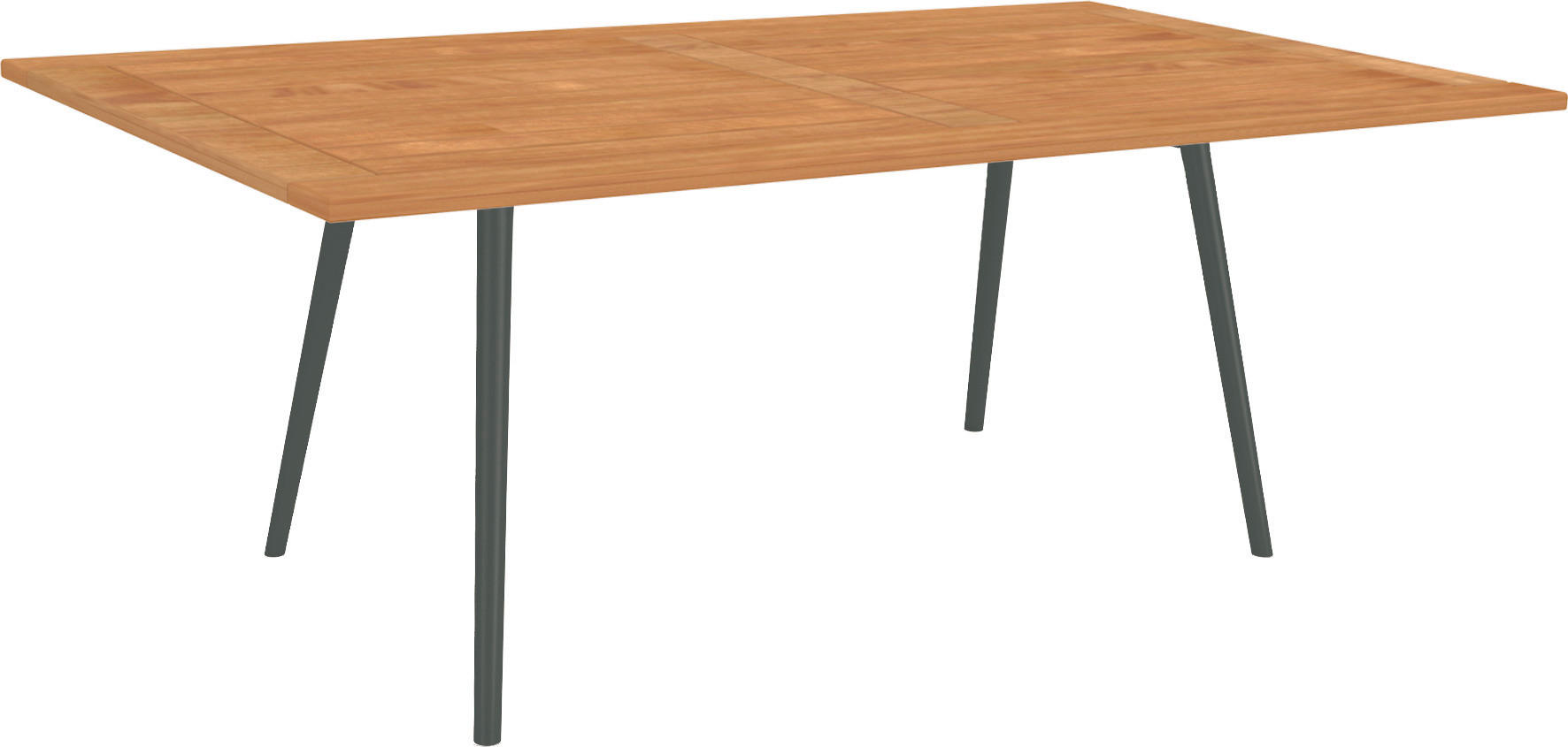 GARTENTISCH Metall Schwarz rechteckig  - Schwarz, MODERN, Holz/Metall (180/100/76cm) - Stern