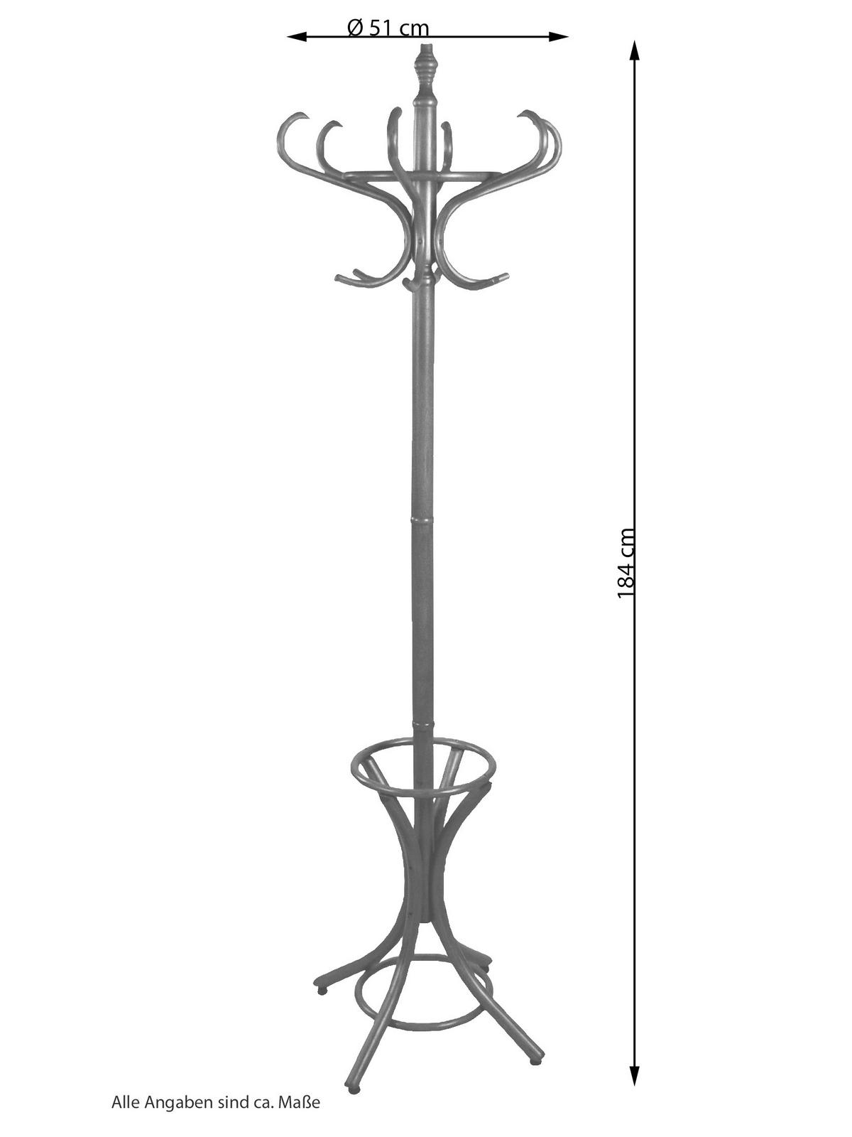 GARDEROBENSTÄNDER in Dunkelbraun   - Dunkelbraun, Design, Holz (53/53/184cm) - MID.YOU
