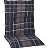 SESSELAUFLAGENSET Karo  - Schwarz/Grau, Basics, Textil (100/50/6cm)