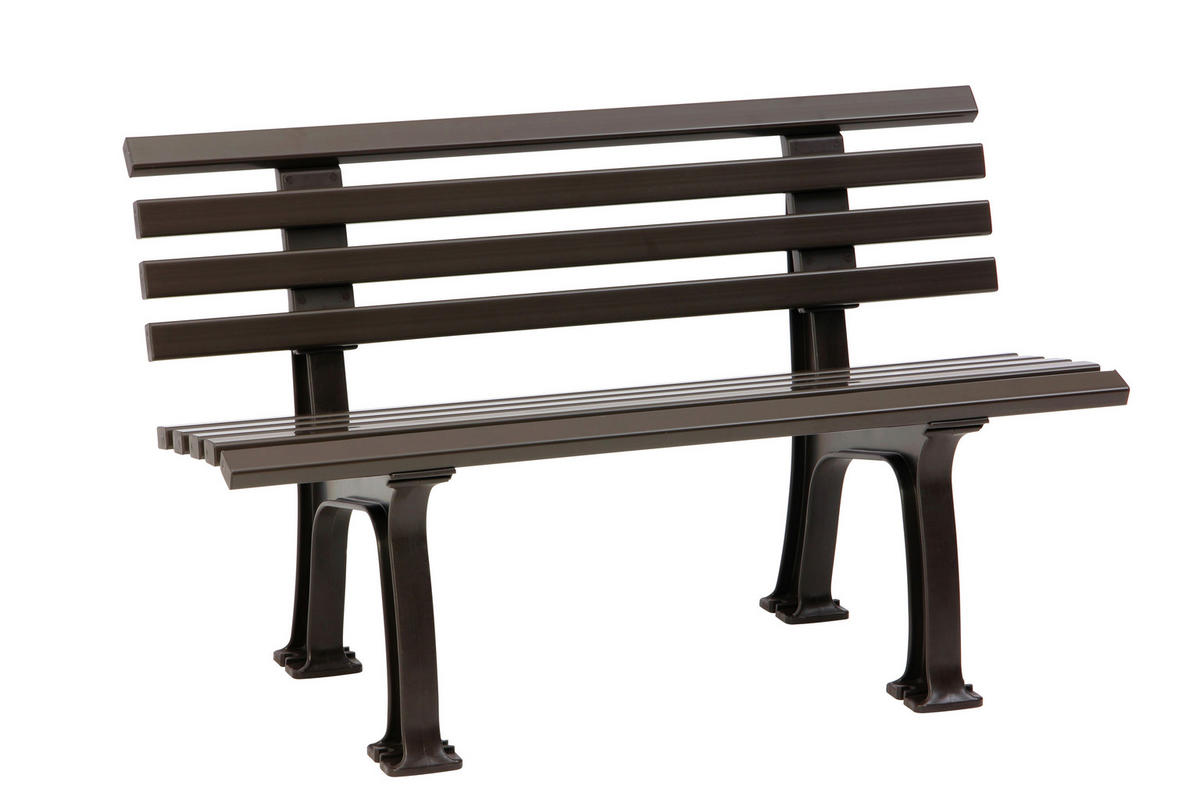 GARTENBANK 120/74/54 cm   - Braun, Basics, Kunststoff (120/74/54cm) - Modante