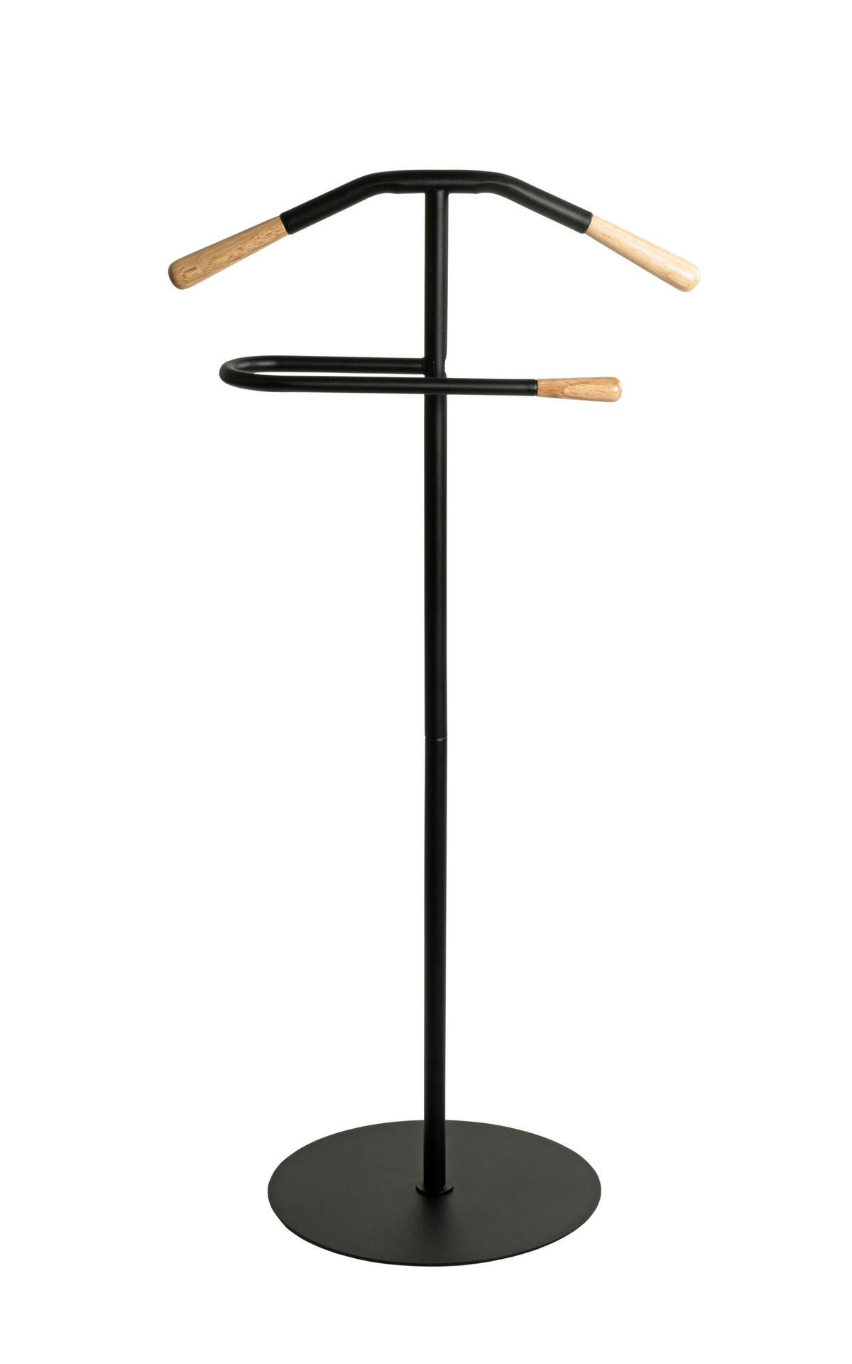 HERRENDIENER in Schwarz, Buchefarben 50/105/34 cm   - Buchefarben/Schwarz, Basics, Holz/Metall (50/105/34cm)