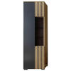 VITRINE  in furniert Wildeiche Anthrazit, Eiche Bianco - Eiche Bianco/Anthrazit, Design, Glas/Holz (60/200/45cm) - Moderano