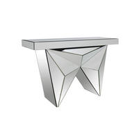 KONSOLENTISCH Silberfarben  - Silberfarben, Design, Glas/Holzwerkstoff (120/35,5/81cm) - Livetastic