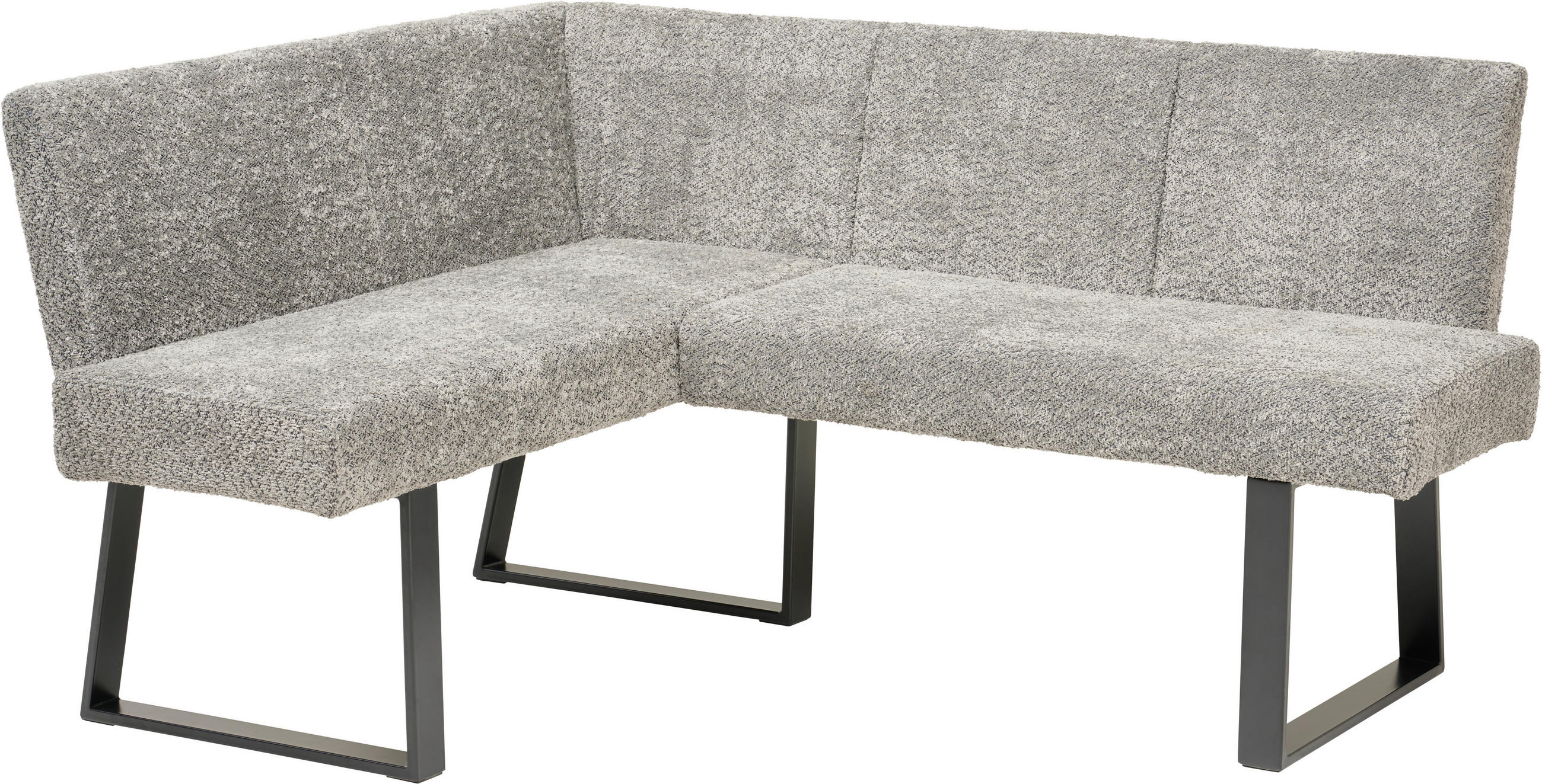 ECKBANK 130/160 cm  in Grau  - Schwarz/Grau, KONVENTIONELL, Textil/Metall (130/160cm) - MID.YOU