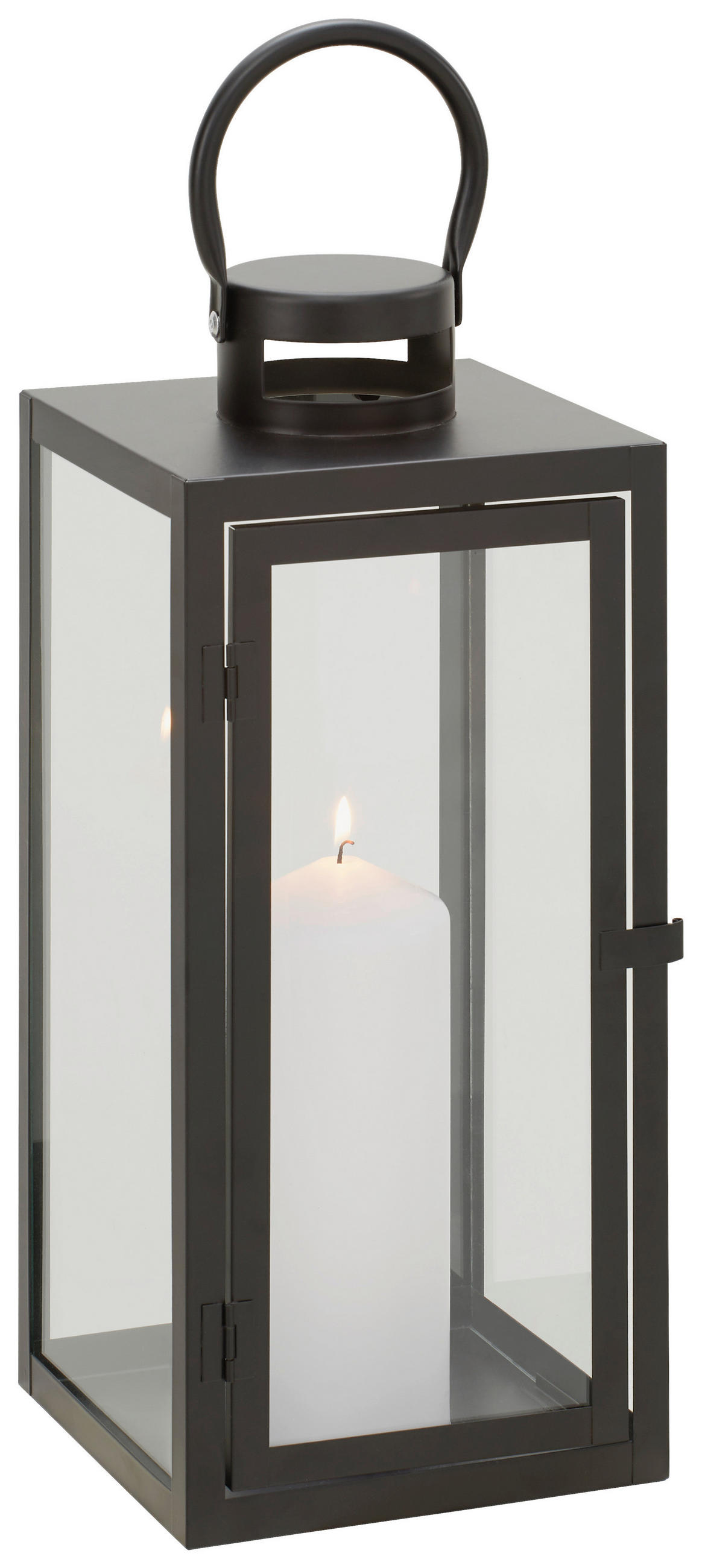 LÁMPÁS - fekete, Basics, üveg/fém (16,5/40/17,5cm) - Ambia Home