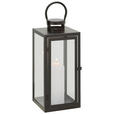 LATERNE - Schwarz, Basics, Glas/Metall (16,5/40/17,5cm) - Ambia Home