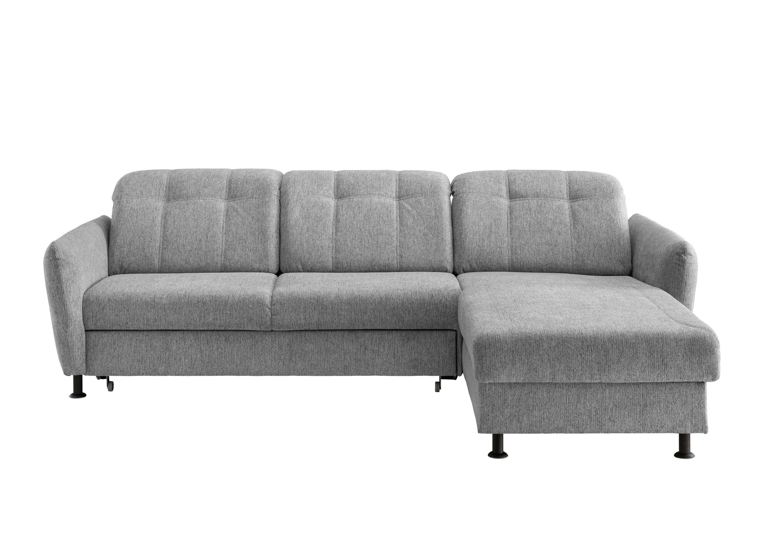 ECKSOFA Silberfarben Chenille  - Silberfarben/Schwarz, MODERN, Textil/Metall (267/184cm) - Livetastic
