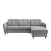 ECKSOFA Silberfarben Chenille  - Silberfarben/Schwarz, MODERN, Textil/Metall (267/184cm) - Livetastic