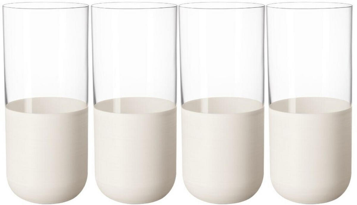 GLÄSERSET Manufacture Rock blanc 4-teilig  - Klar/Weiß, KONVENTIONELL, Glas (300ml) - Villeroy & Boch