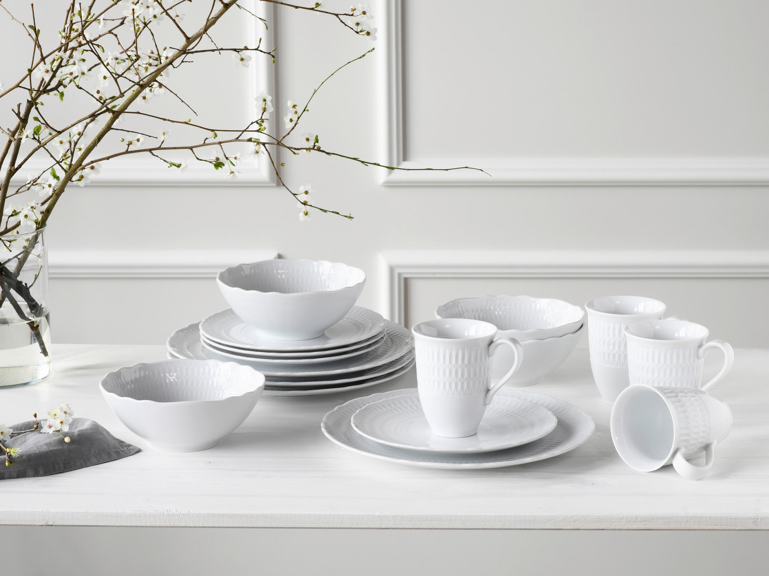 KOMPLETT SERVIS Sofia 16 delar  - vit, Design, keramik - Creatable
