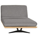 OTTOMANE Palermo in Webstoff Blau, Braun  - Blau/Beige, Design, Holz/Textil (114/92/165cm) - Dieter Knoll