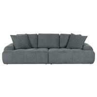 BIGSOFA Flachgewebe Dunkelgrau  - Dunkelgrau/Schwarz, KONVENTIONELL, Kunststoff/Textil (276/95/130cm) - Carryhome