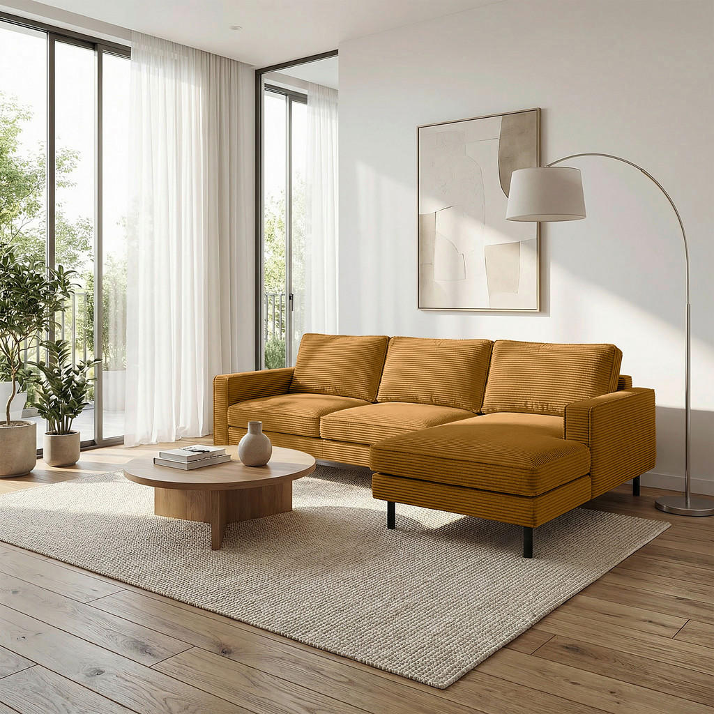 Colțar, textil, galben muștar - Imagine 1