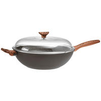 WOKPFANNE 32 cm  - Schwarz, Trend, Glas/Metall (32cm) - Sambonet