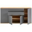 SIDEBOARD  in 184/93/42 cm  - Schwarz/Graphitfarben, Design, Holzwerkstoff/Kunststoff (184/93/42cm) - Xora