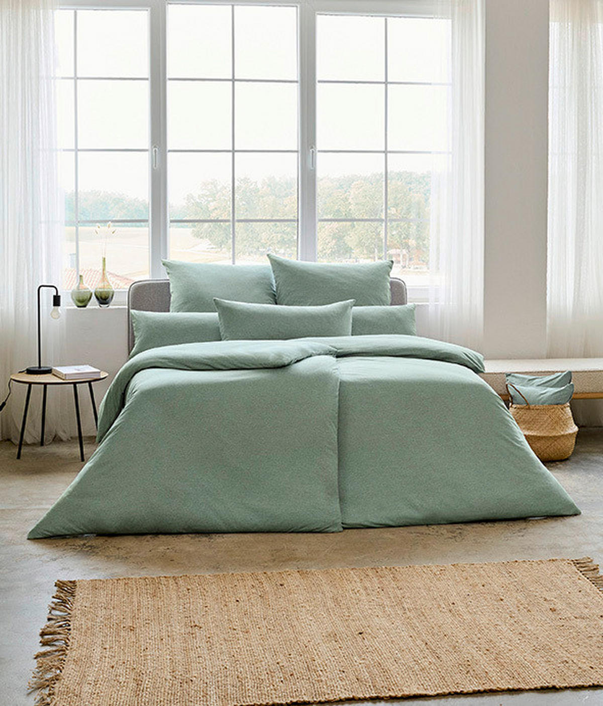 BETTWÄSCHE Atelier Interlock-Jersey 155/200 cm  - Mintgrün, Design, Textil (155/200cm) - Estella