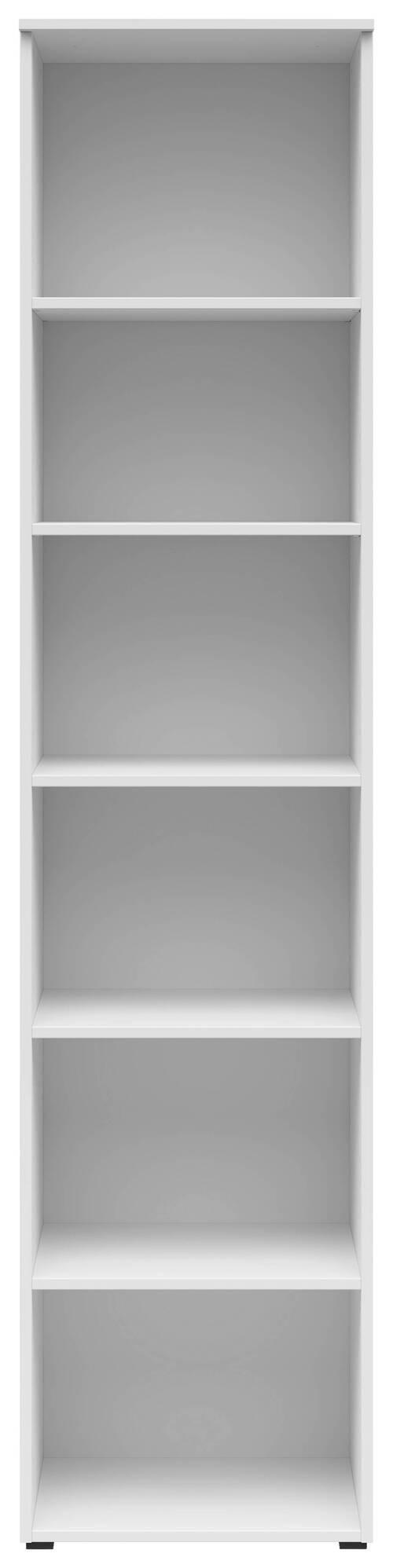 OTVORENA POLICA bela  - bela/antracit, Moderno, pločasti materijal/plastika (45/195/40cm) - Carryhome