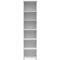 REGAL 45/195/40 cm bela  - bela/antracit, Moderno, umetna masa/leseni material (45/195/40cm) - Carryhome