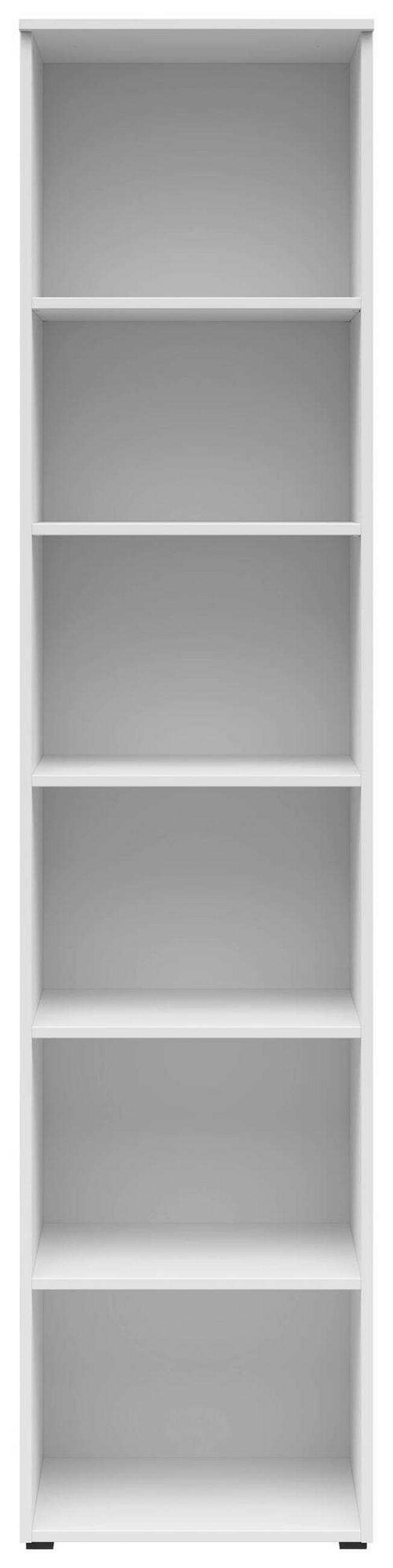 REGAL 45/195/40 cm bela  - bela/antracit, Moderno, umetna masa/leseni material (45/195/40cm) - Carryhome