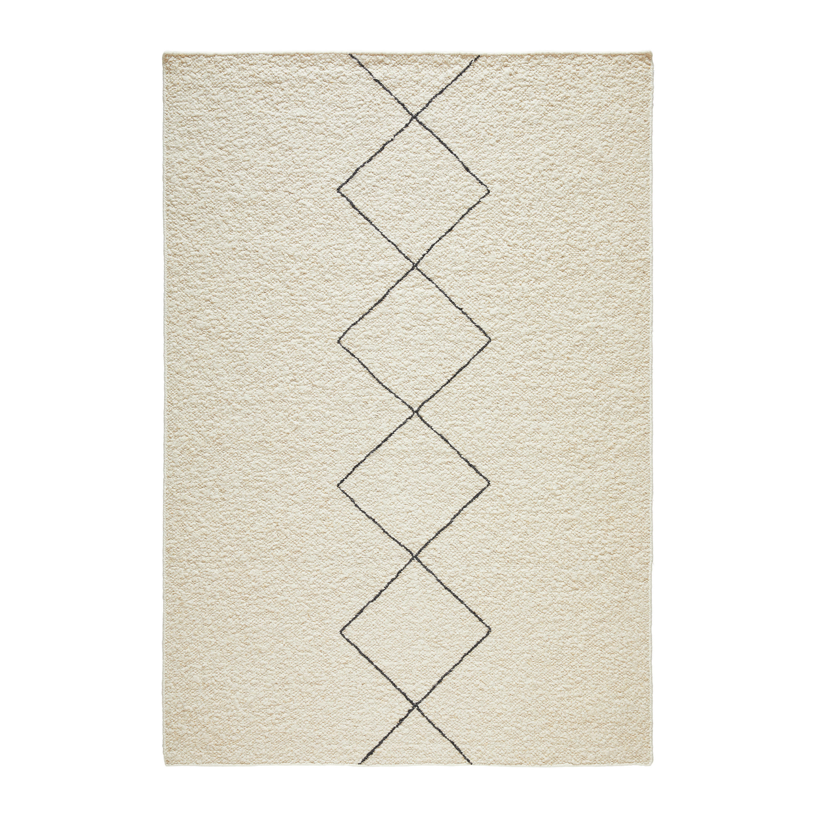 HANDWEBTEPPICH  Wohnzimmer 130/190 cm Atlas Weiß rechteckig  - Weiß, Natur, Textil (130/190cm) - Linea Natura