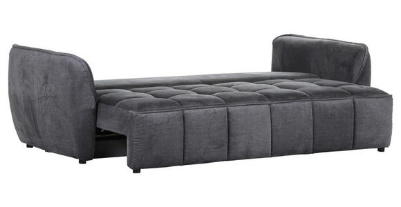 SCHLAFSOFA Flachgewebe Dunkelgrau - Dunkelgrau/Schwarz, KONVENTIONELL, Kunststoff/Textil (250/70/118cm) - Carryhome