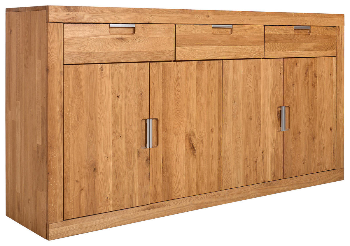 SIDEBOARD Wildeiche massiv Wildeiche Einlegeböden von CARRYHOME