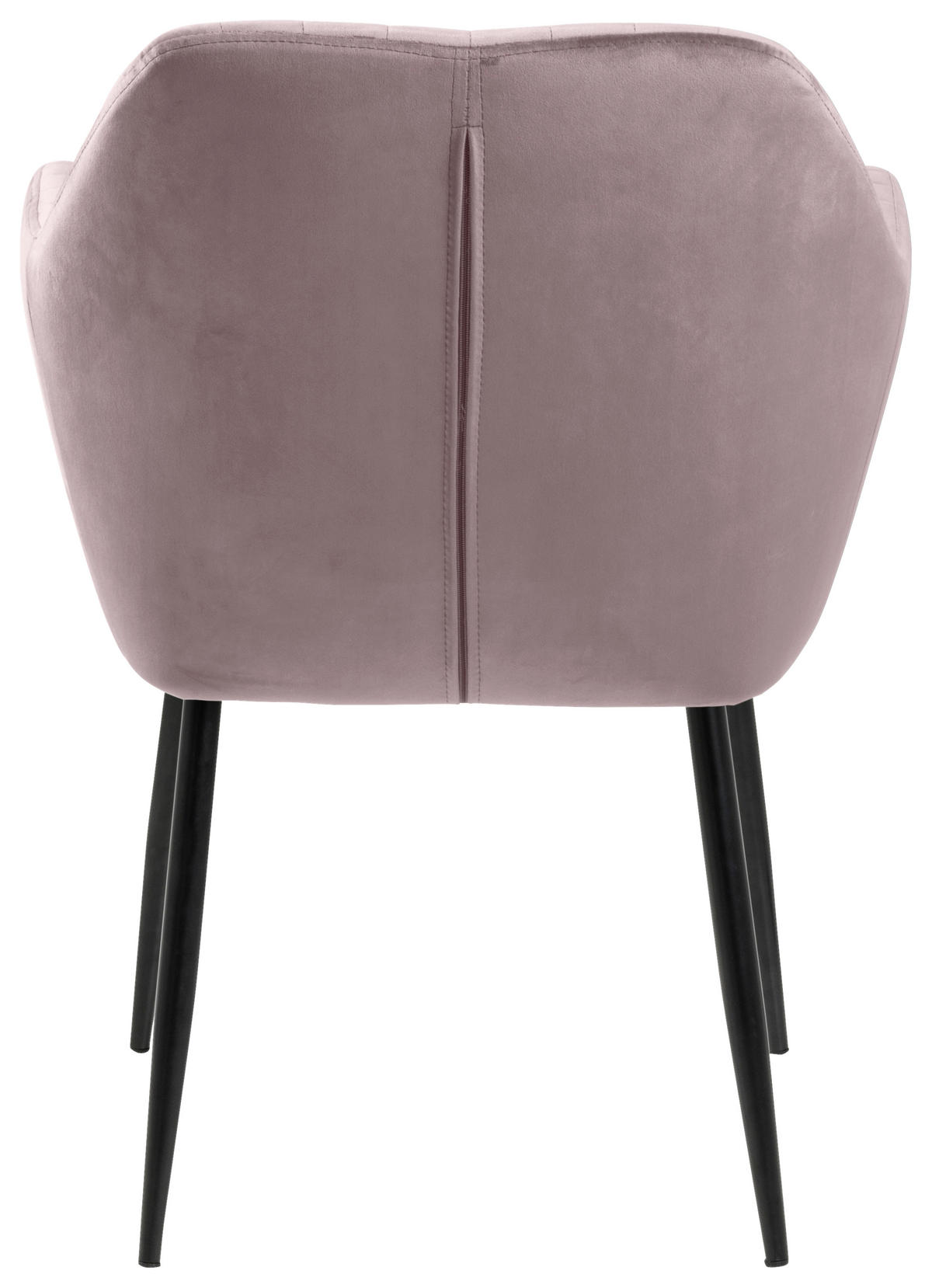 ARMLEHNSTUHL  in Velours  - Schwarz/Altrosa, Trend, Textil/Metall (57/83/59cm) - Ambia Home