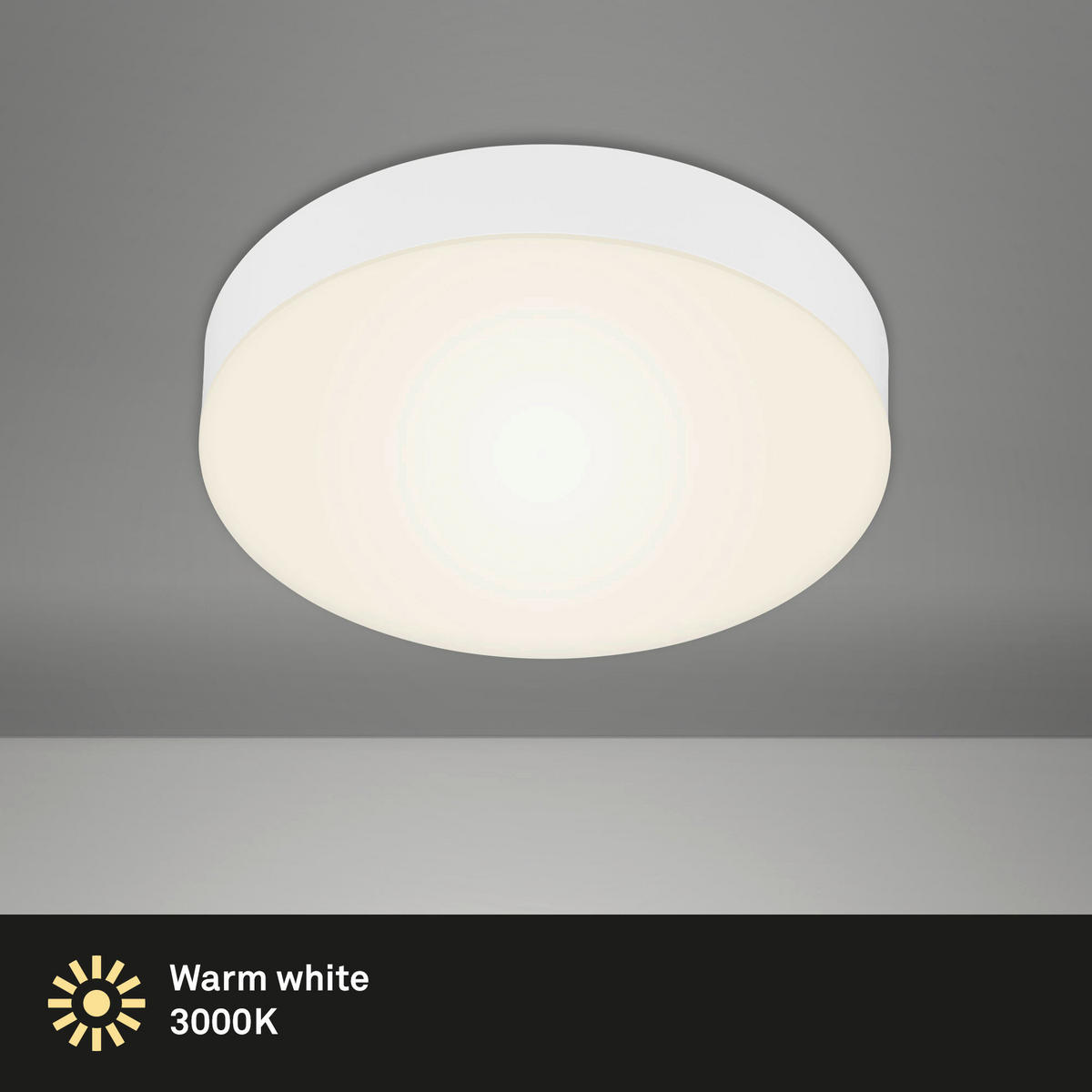 LED PLAFONJERA - bela, Osnovno, metal/plastika (21,2/3,6cm)