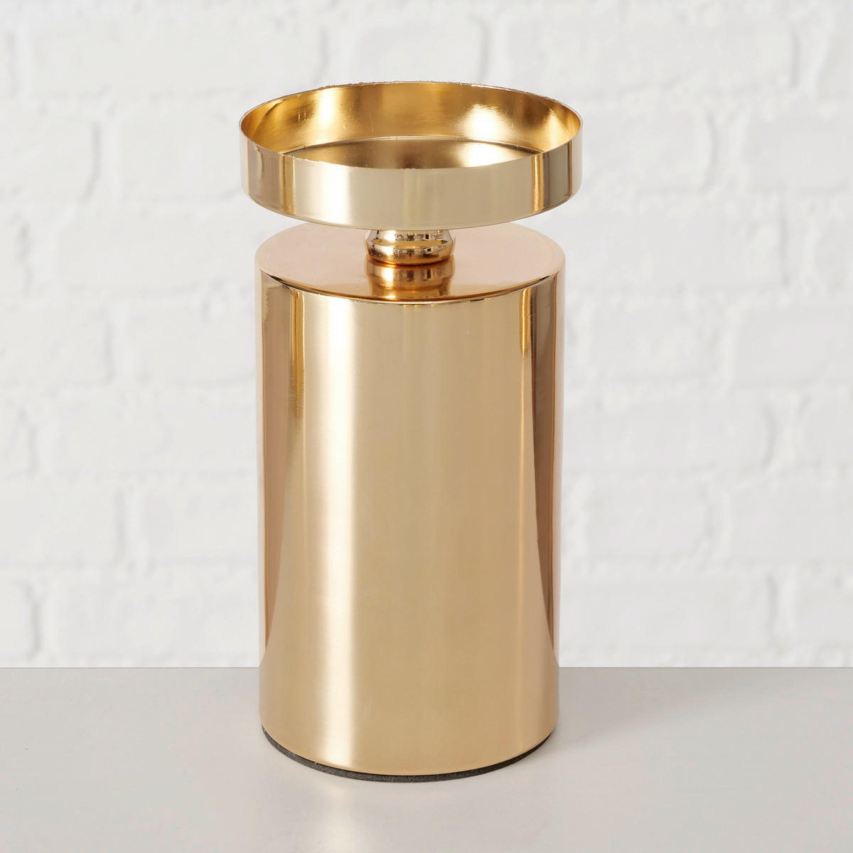 KERZENHALTER - Goldfarben, Basics, Metall (8/15,5cm) - Ambia Home