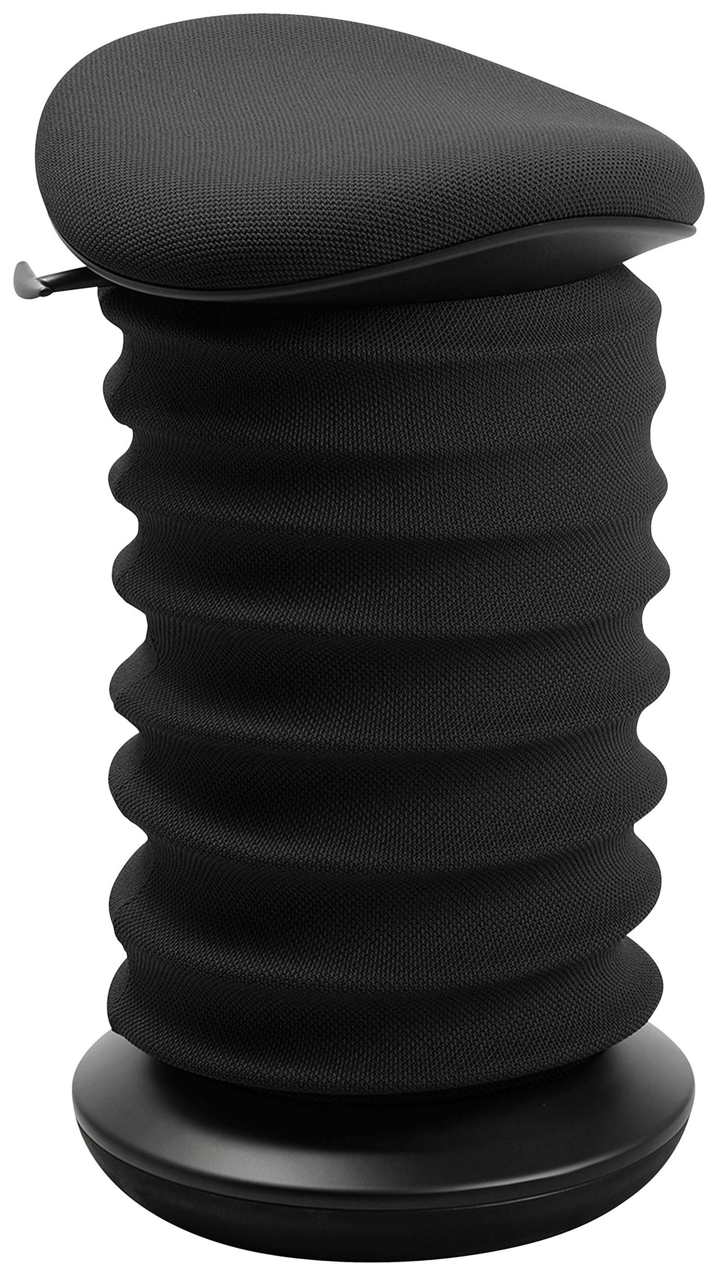 BÜROHOCKER Schwarz  - Schwarz, Design, Kunststoff/Textil (37,5/53-64/36cm) - Topstar