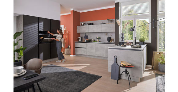 EINBAUKÜCHE - Grau, Design, Holzwerkstoff - Dieter Knoll