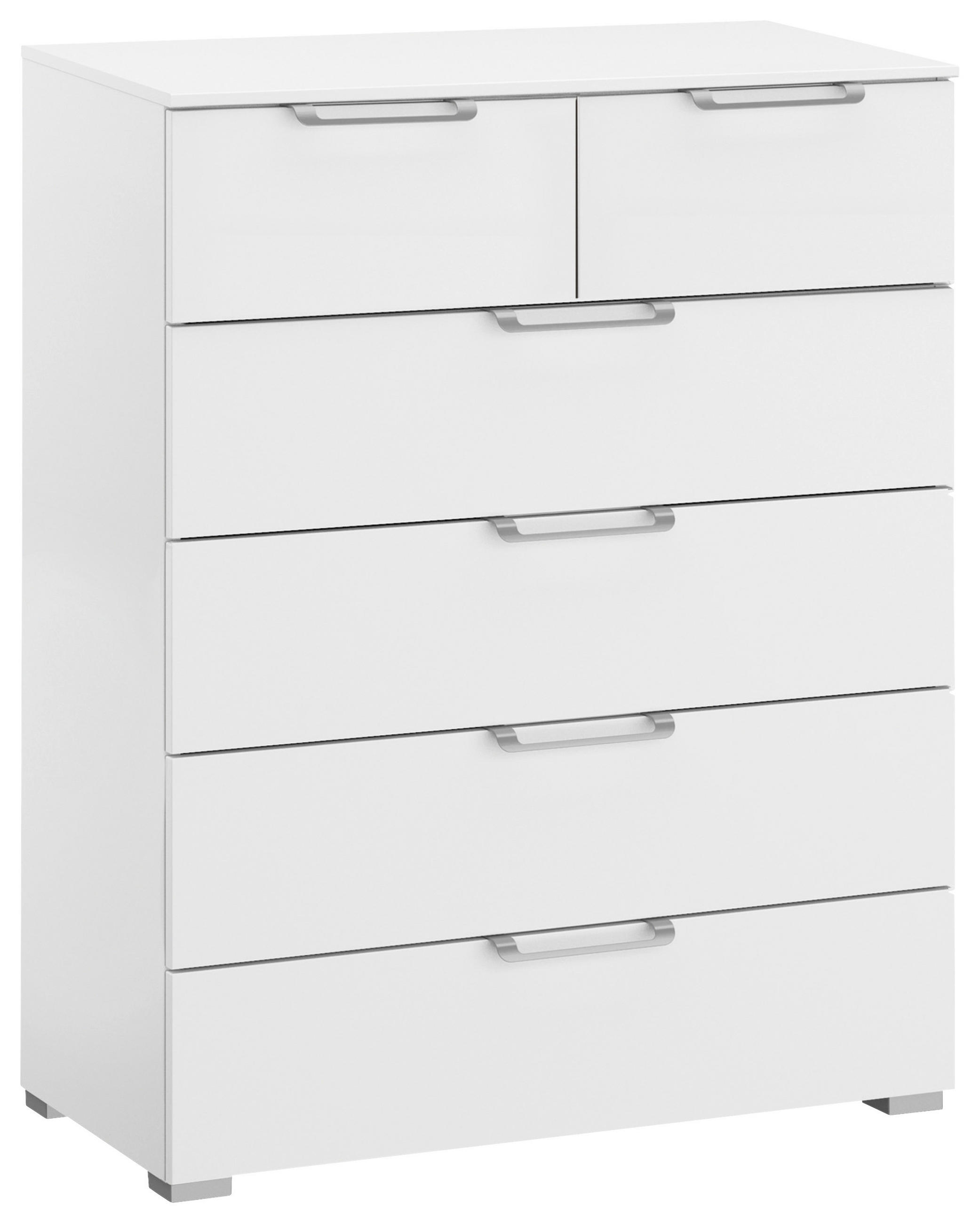 KOMMODE 80/100/42 cm Weiss  - Weiss/Silberfarben, Design, Holzwerkstoff/Kunststoff (80/100/42cm) - Novel