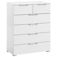 KOMMODE 80/100/42 cm Weiss  - Weiss/Silberfarben, Design, Holzwerkstoff/Kunststoff (80/100/42cm) - Novel