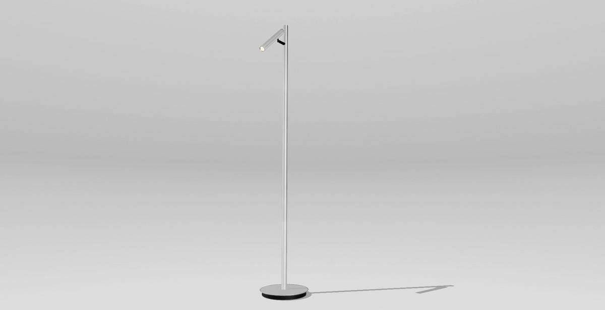 LED-STEHLEUCHTE Arne 22/134 cm   - Alufarben, MODERN, Metall (22/134cm) - elements by BANKAMP