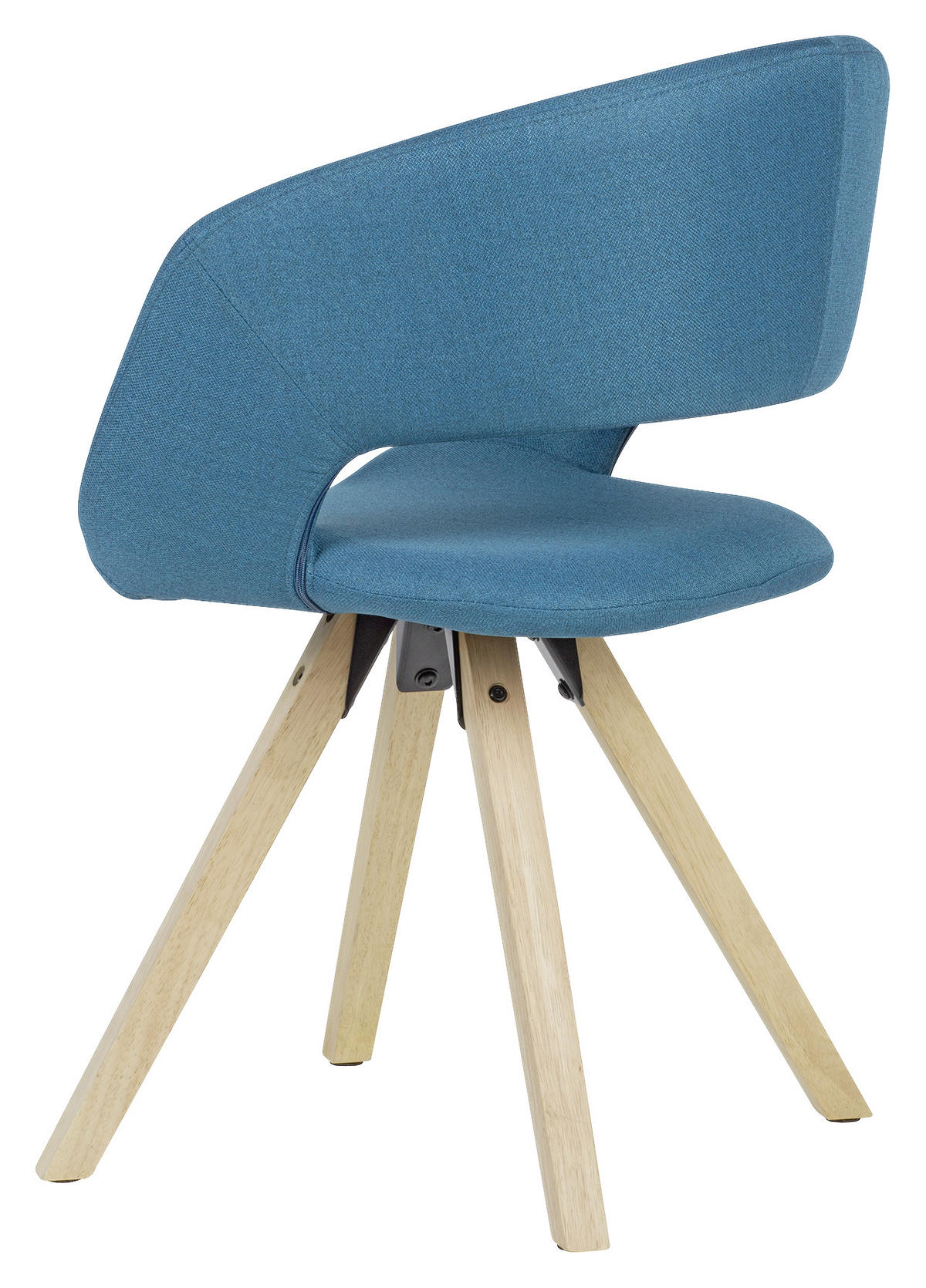 NASLANJAČ, tekstil barve hrasta, svetlo modra  - svetlo modra/barve hrasta, Moderno, tekstil/les (56/80/50cm) - MID.YOU